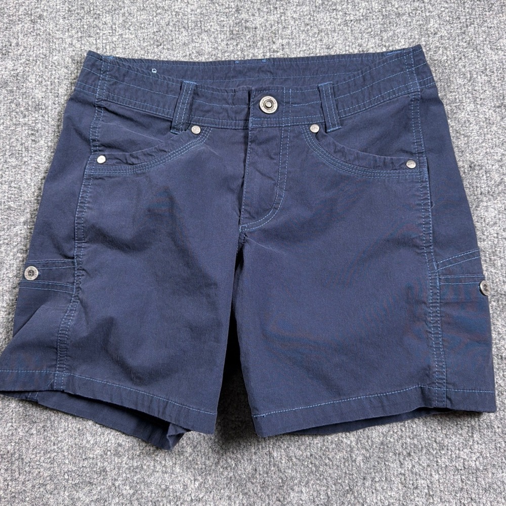Kuhl Free Range 6.5 Shorts Womens 2 26" Navy Blue Hiking Outdoor Stretch 6110